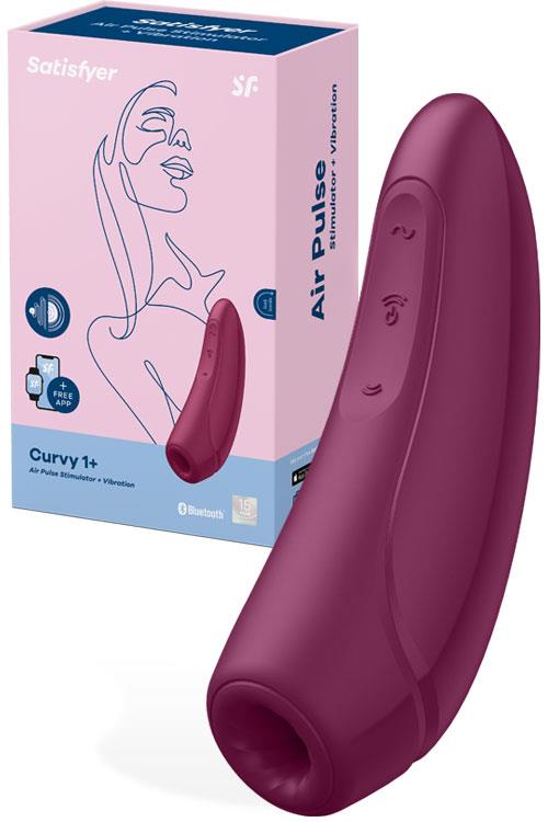 Satisfyer Curvy 1 Plus App Compatible Vibrating Air Pulse Clitoral Stimulator