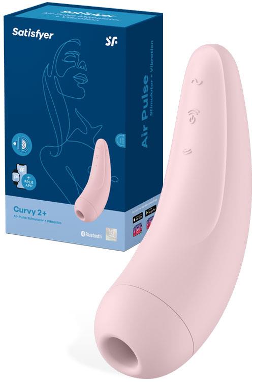 Satisfyer Curvy 2 Plus App Compatible Vibrating Air Pulse Clitoral Stimulator