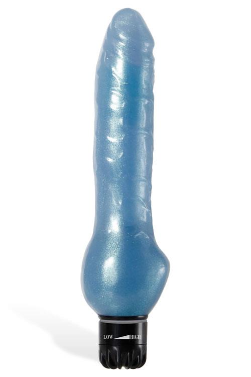 Adam and Eve Blue Dolphin Vibrating Dildo
