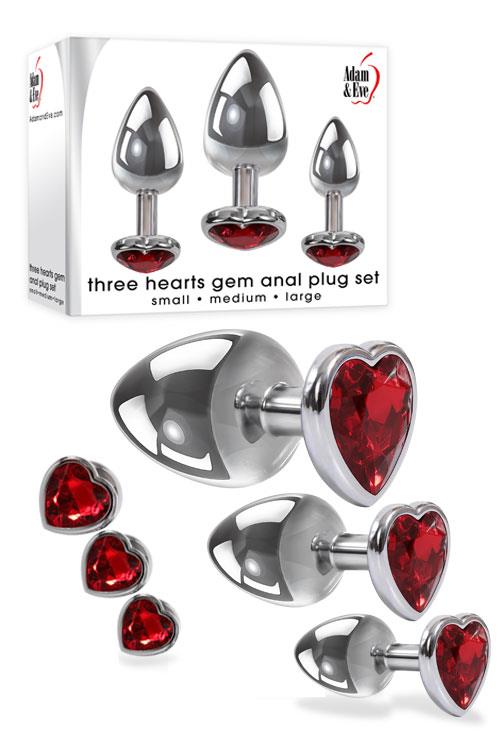 Adam and Eve Red Heart Gem Anal Training Kit
