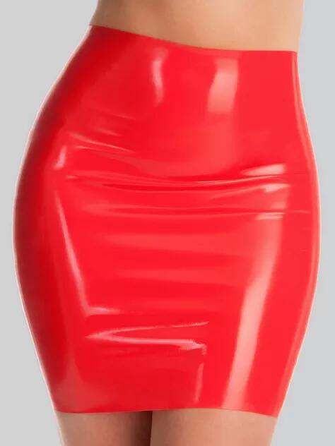 Rubber Girl Latex Retro High Waisted Mini Skirt