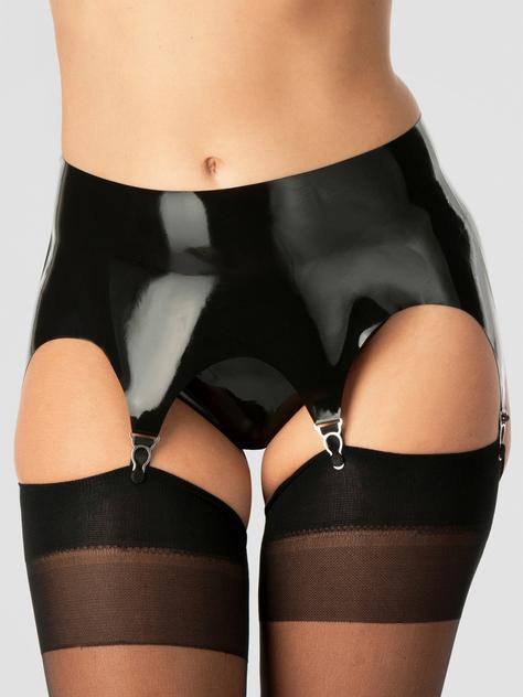 Rubber Girl Latex Retro High Waisted Suspender Belt