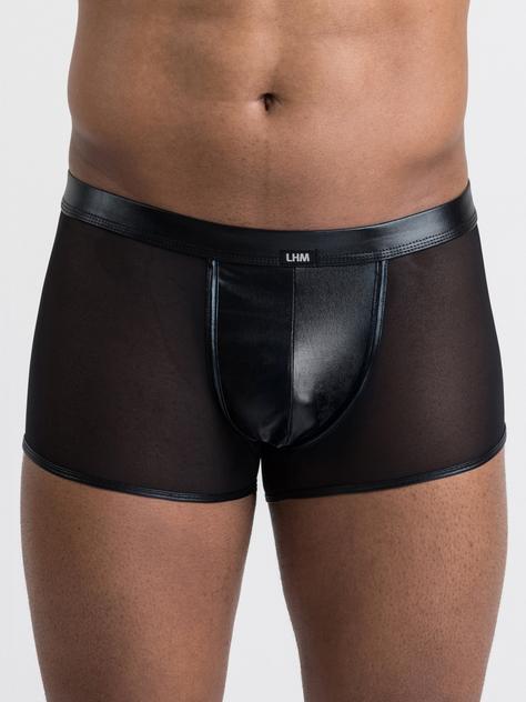 LHM Wet Look and Sheer Mesh Boxer Shorts