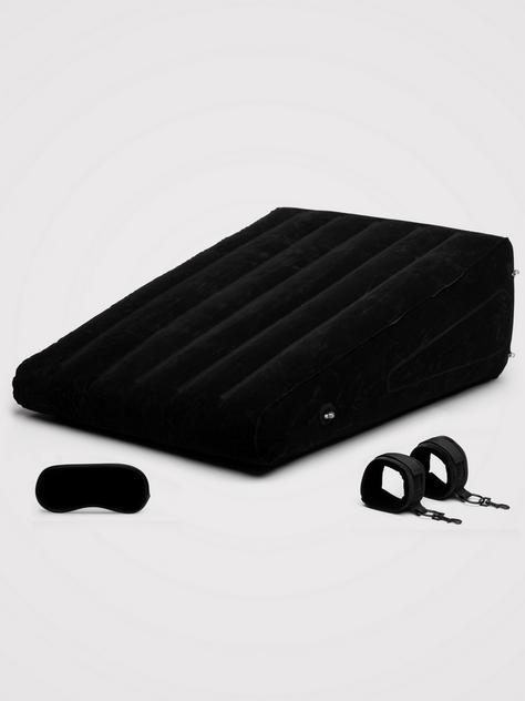 DOMINIX Deluxe Large Inflatable Wedge, Handcuff and Blindfold Set