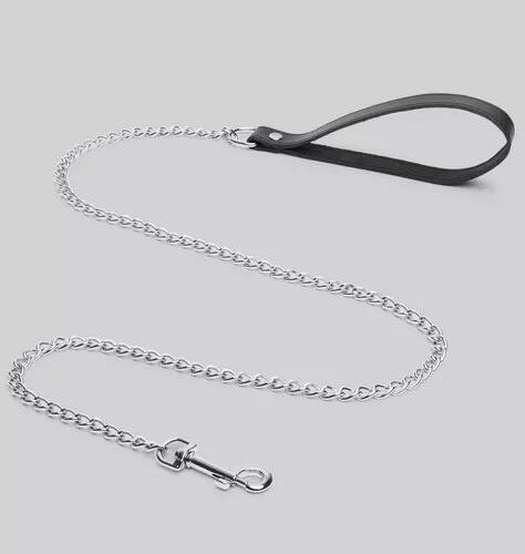 Bondage Boutique Chain Lead with Leather Handle