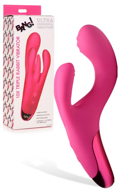 Bang 7.6″ Triple Rabbit Vibrator