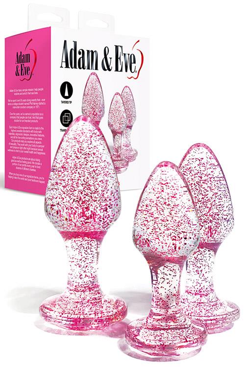 Adam and Eve Glitter Gem 3 Piece Anal Training Kit
