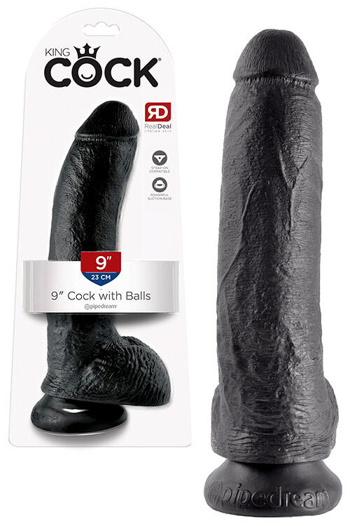 Pipedream King Cock 9″ Realistic Dildo with Balls & Suction Cup Base