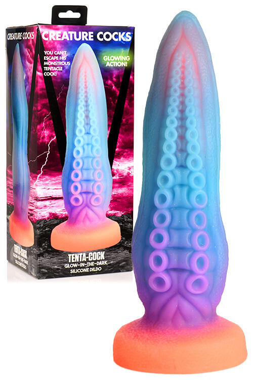 Creature Cocks Tenta Cock 9.5″ Luminous Silicone Tentacle Monster Dildo