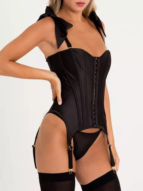 Lovehoney Satin Silhouette Black Corset