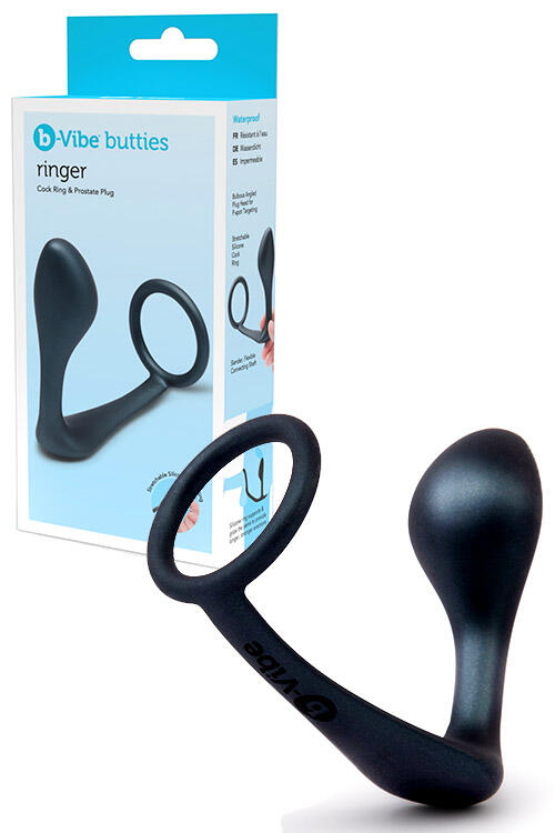 B-Vibe Ringer 4.1″ Cock Ring & Prostate Plug