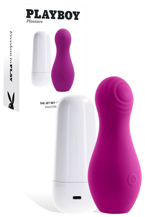 Playboy The Jet Set 4″ Tapping Clitoral Stimulator with Self Charging Travel Case