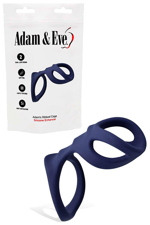 Adam and Eve Adam’s 4.5″ Ribbed Cock and Ball Cage