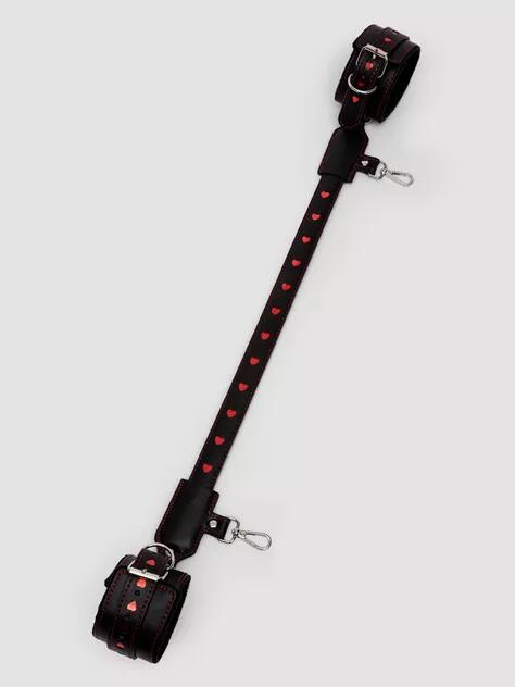 Bondage Boutique Heart Spreader Bar with Cuffs Set