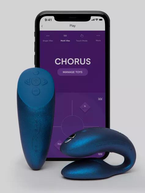 We-Vibe Chorus Cosmic Blue App and Remote Controlled Rechargeable Couple’s Vibrator