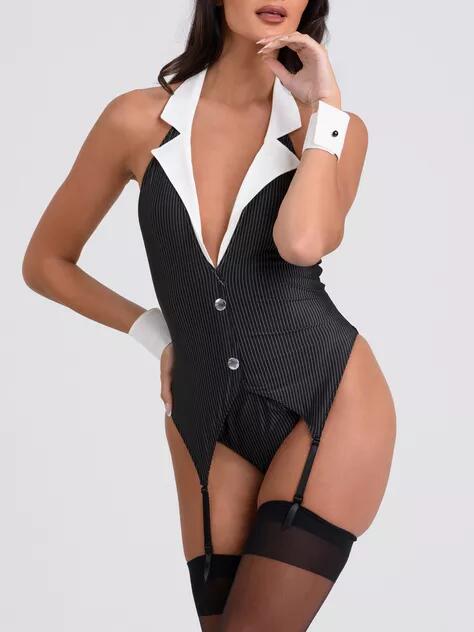 Lovehoney Fantasy Boardroom Babe Secretary Bustier Costume