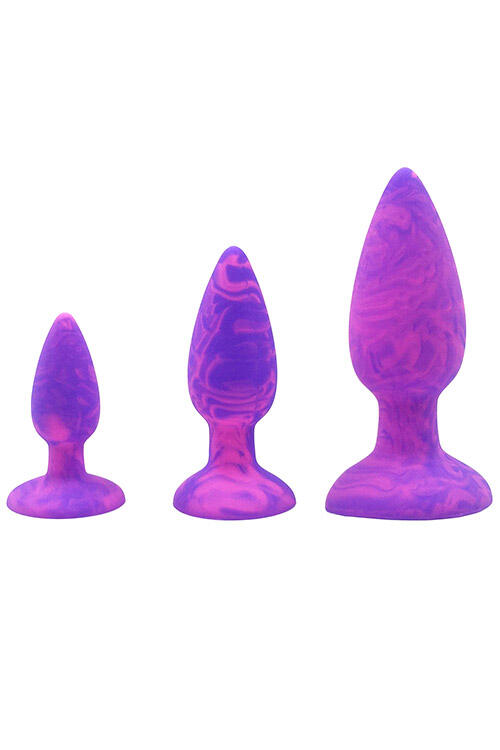 Adam and Eve Colour Swirl 3 Piece Anal Training Set