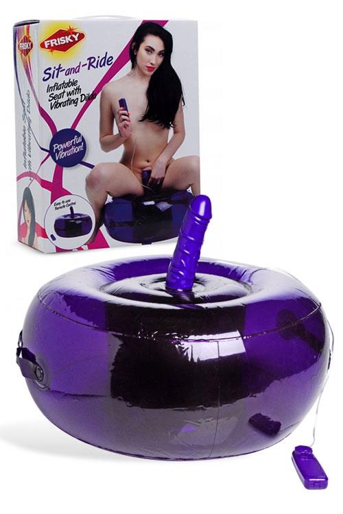 Frisky Remote Controlled Vibrating Inflatable Love Seat with 6.25″ Dildo