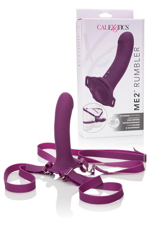 Calexotics Dual Motor Textured Silicone 6.5″ Strap On