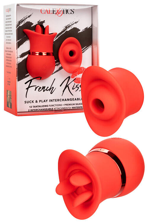 Calexotics French Kiss Suck & Play 3.25" Interchangeable Clitoral Stimulator Set