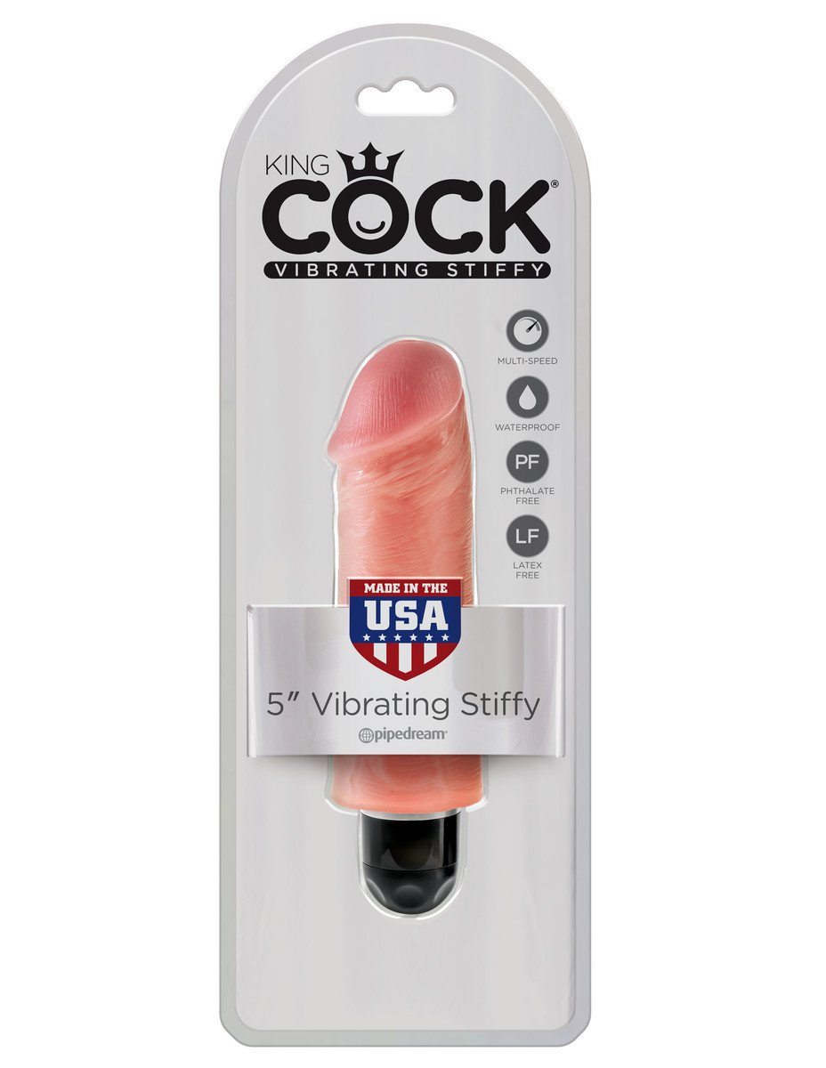 KING COCK 5 in. Vibrating Stiffy REALISTIC VIBRATOR