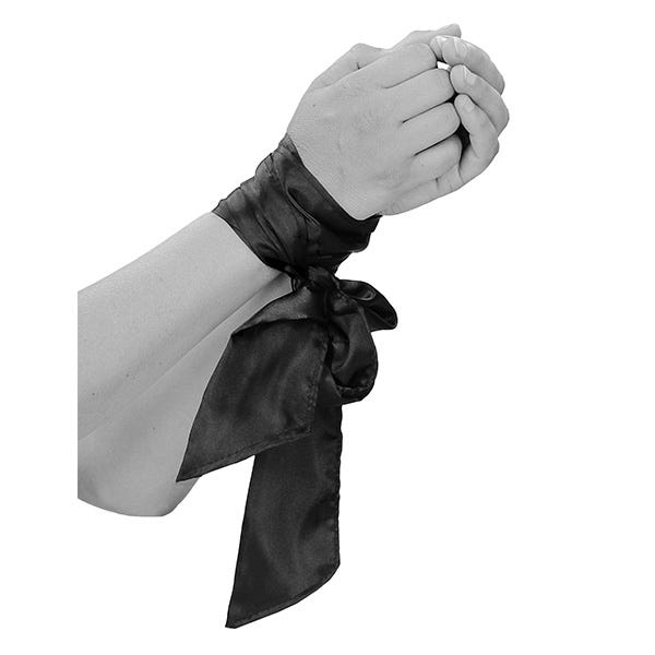 Ouch Black & White Bondage Silky Ribbon
