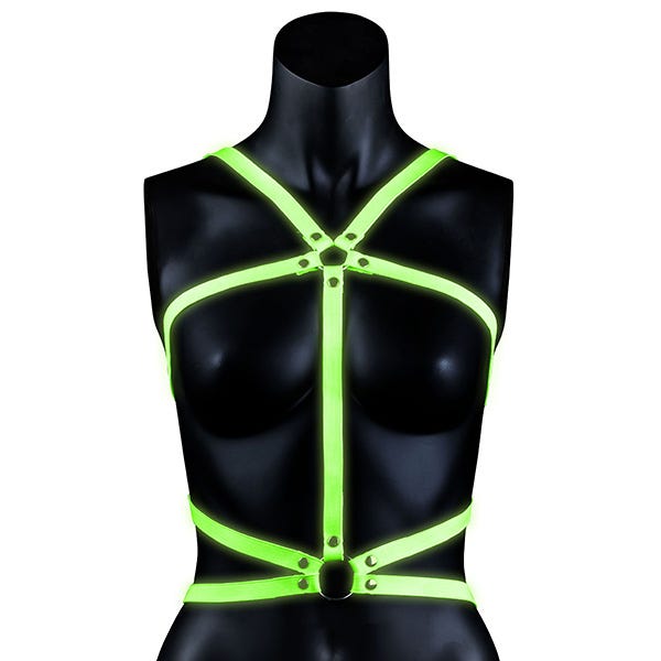 Ouch! Glow In Dark Bonded Leather Body Armour Harness