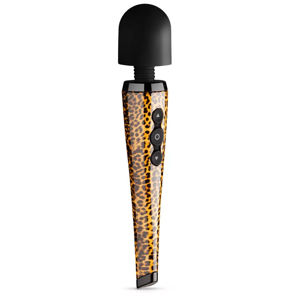 Panthra Shaka USB-Rechargeable Wand Leopard-Print Vibrator