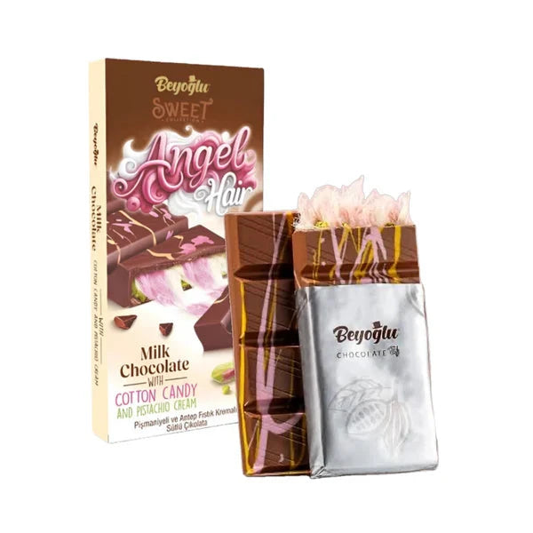 Angel Hair Chocolate - Milk Chocolate, Pistachio & Fairy Floss