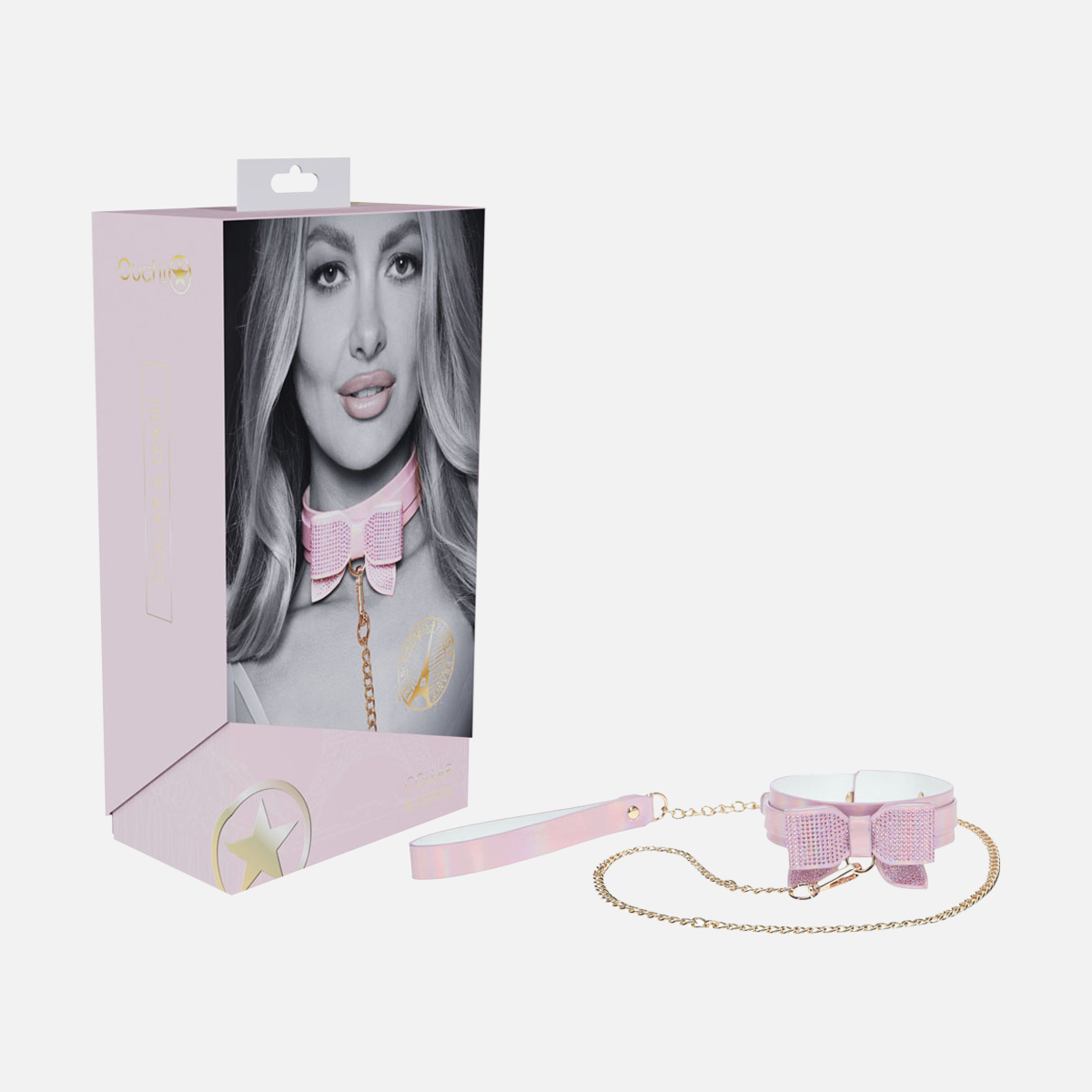 Paris Collection Collar with Leash - Pink