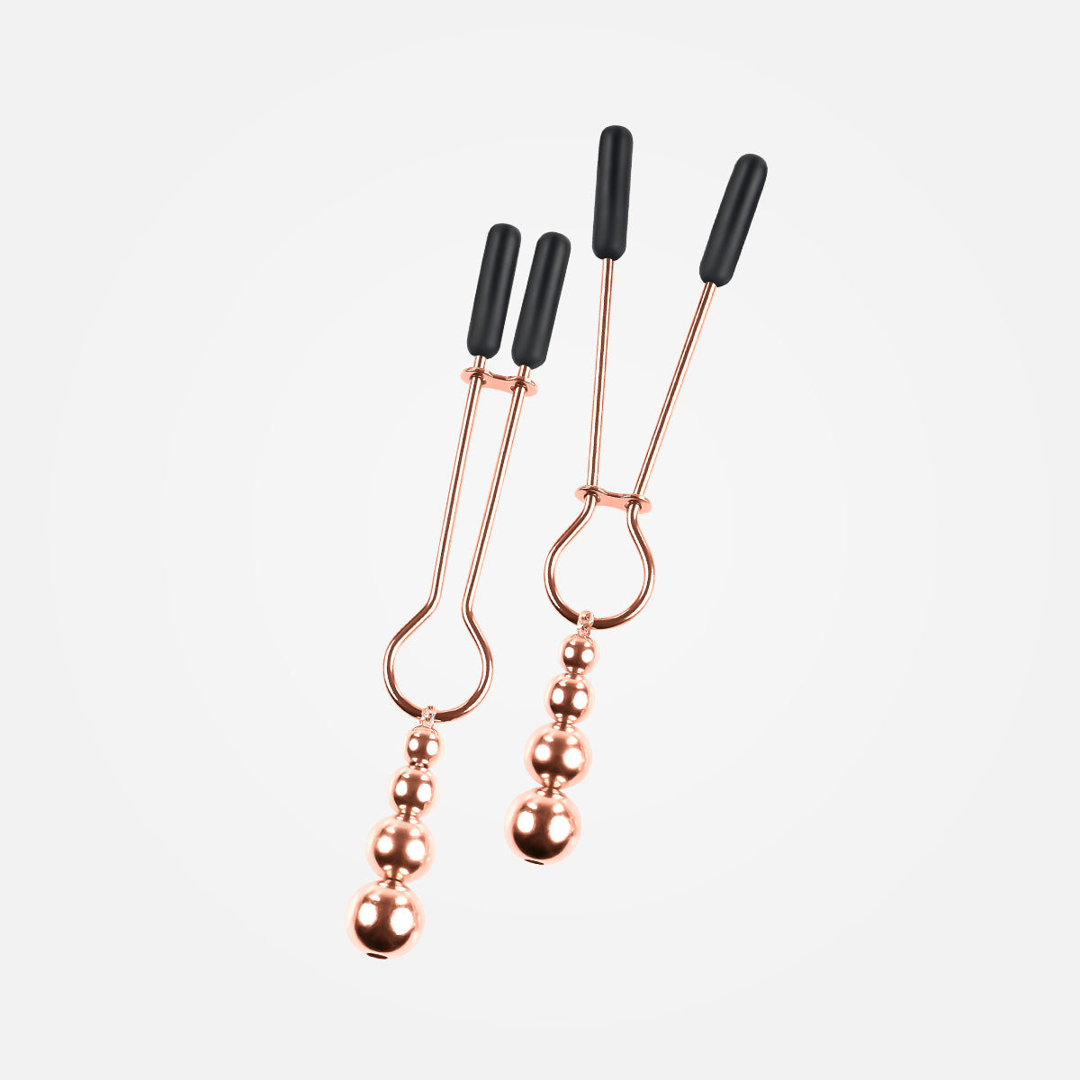 Beaded Nipple Clamps - Rose Gold