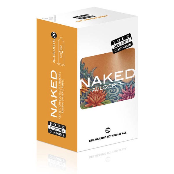 Four Seasons Naked Allsorts Mixed Condoms 20 pack
