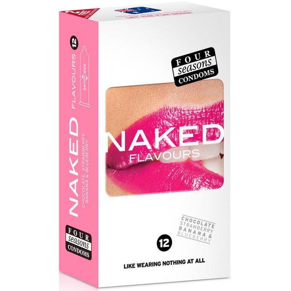Four Seasons Naked Flavours 12-Pack Condoms
