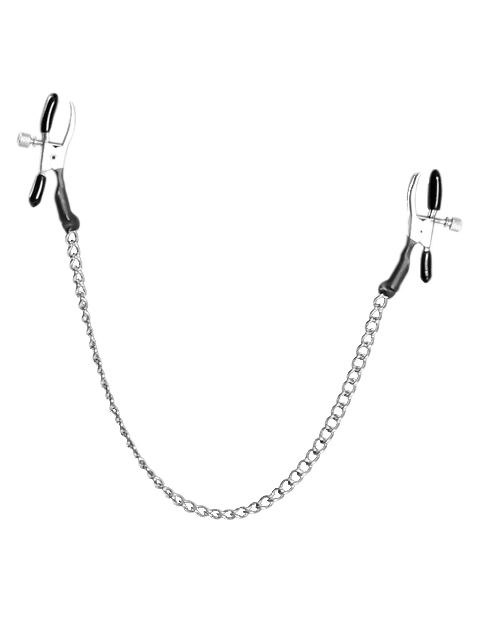 Fetish Fantasy Gold Collar Nipple Clamps Black