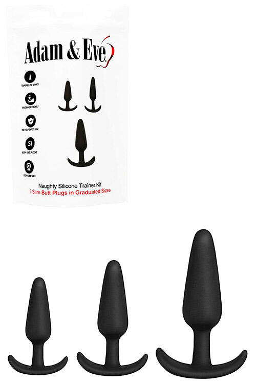 Adam and Eve Naughty Silicone 3 Piece Anal Training Kit