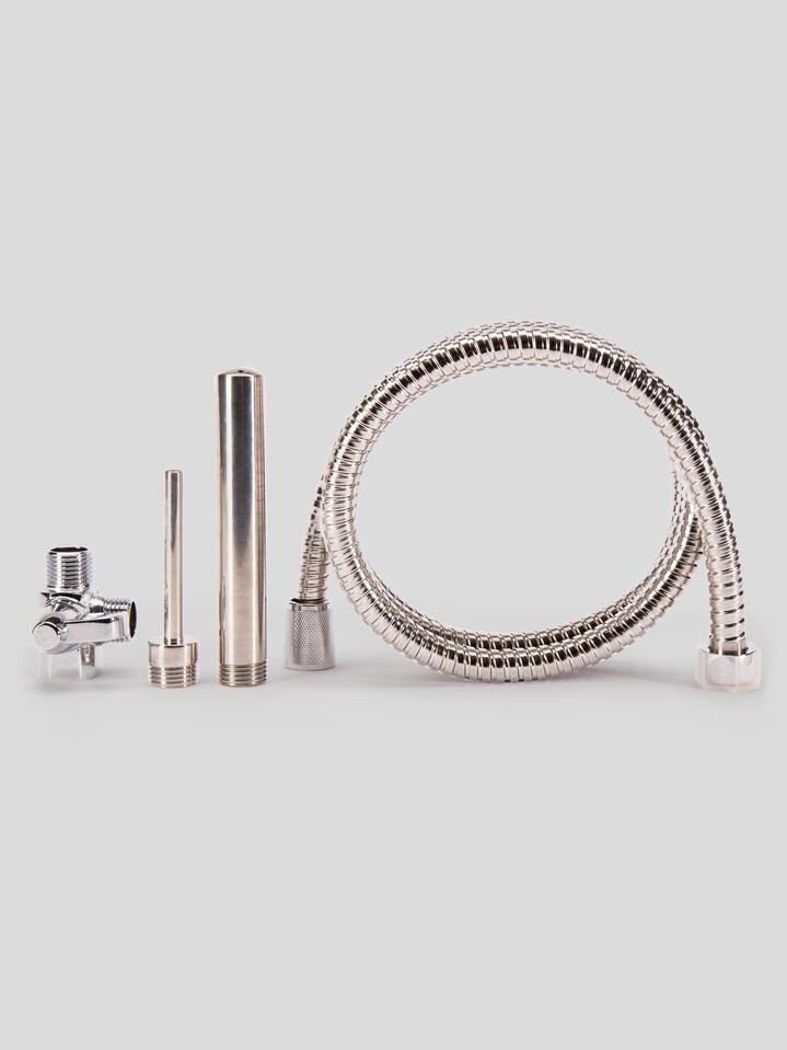 Clean Stream Deluxe Shower Enema Set - Silver