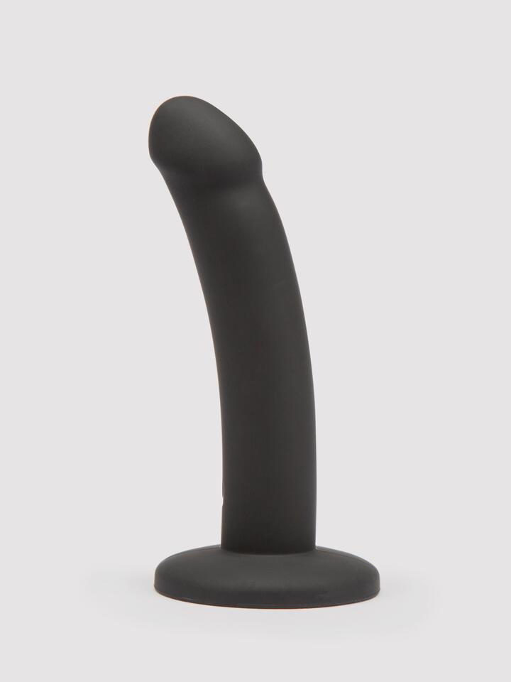Lovehoney Curved Silicone Suction Cup Dildo 5.5 Inch - Black