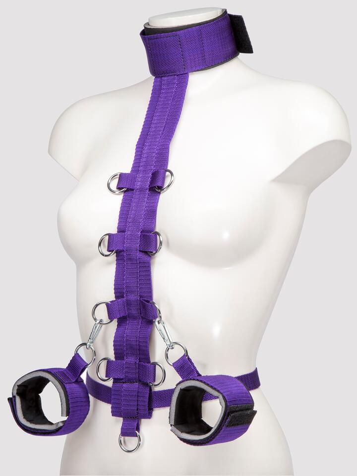 Purple Reins Body Harness Restraint - Purple