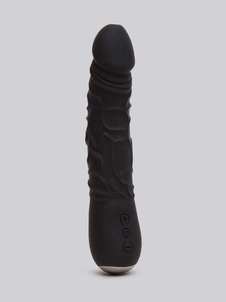 Desire Luxury Rechargeable Realistic Dildo Vibrator 6.5 Inch - Black