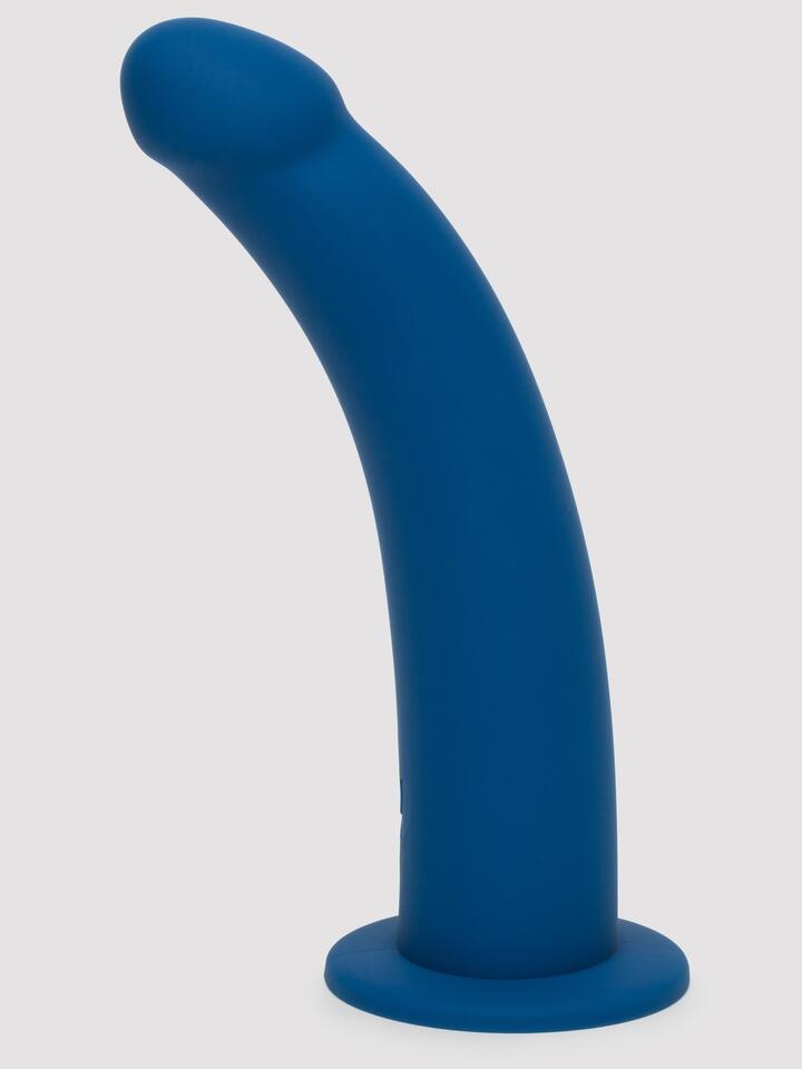 Lovehoney Curved Silicone Suction Cup Dildo 9 Inch - Blue