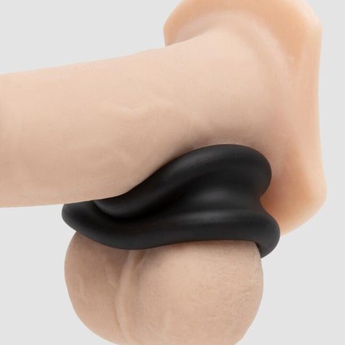 Bondage Boutique Silicone Ball Stretcher - Black