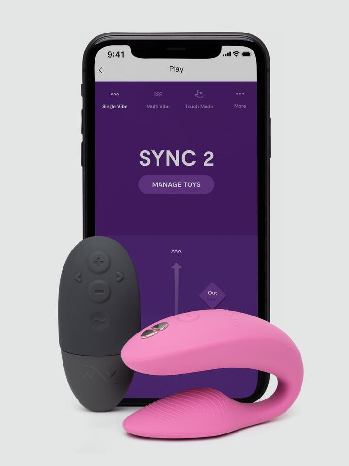 We-Vibe Sync 2 Remote Control and App Rechargeable Couple's Vibrator - Pink
