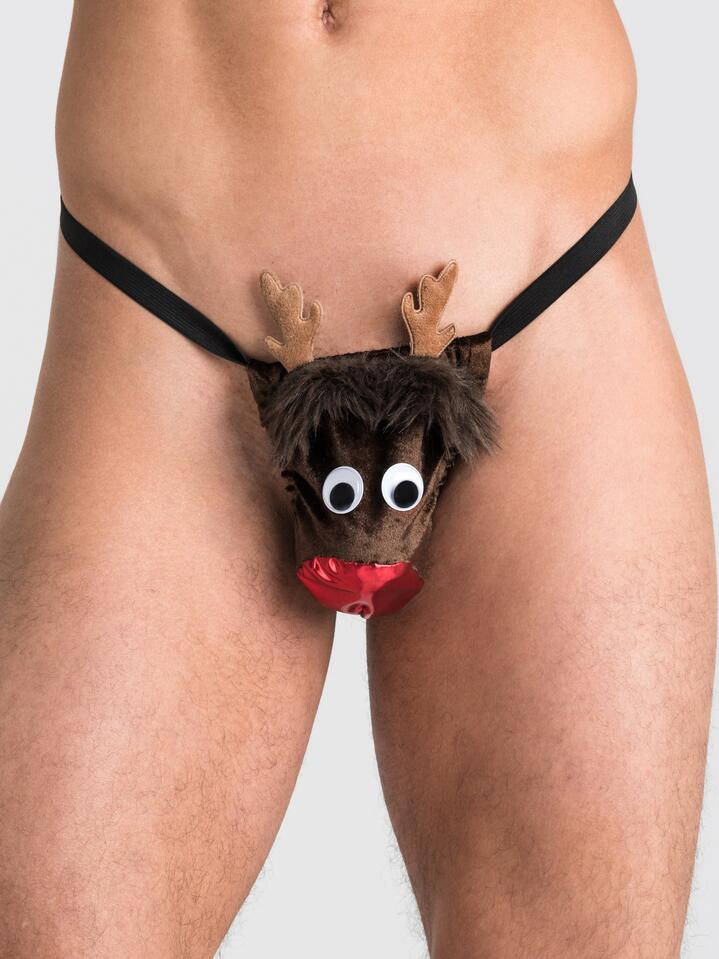 Ride My Sleigh Rudolf Thong - One size - Brown
