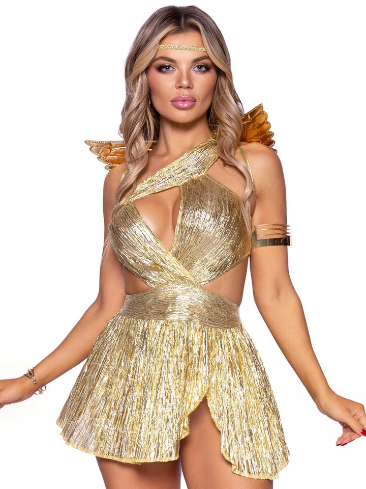 Leg Avenue Golden Angel Costume - Medium - Gold