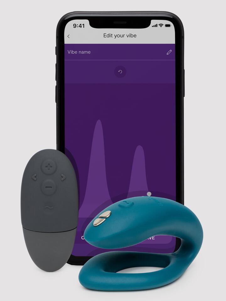 We-Vibe Sync O Velvet Green Remote Control and App Rechargeable Couple's Vibrator - Green