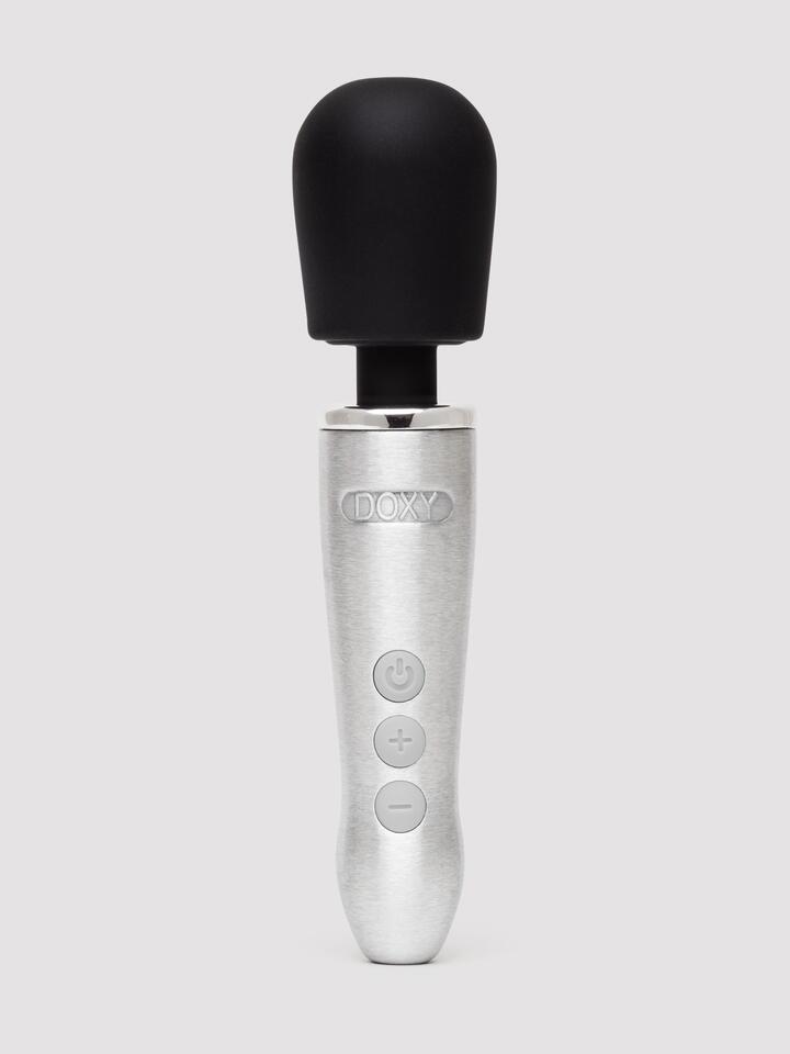 Doxy Go Extra Powerful Rechargeable Travel Mini Wand Massager - Silver