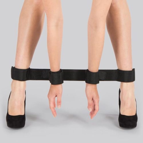 Bondage Boutique 16.5 Inch Wrist and Ankle Spreader Bar - Black