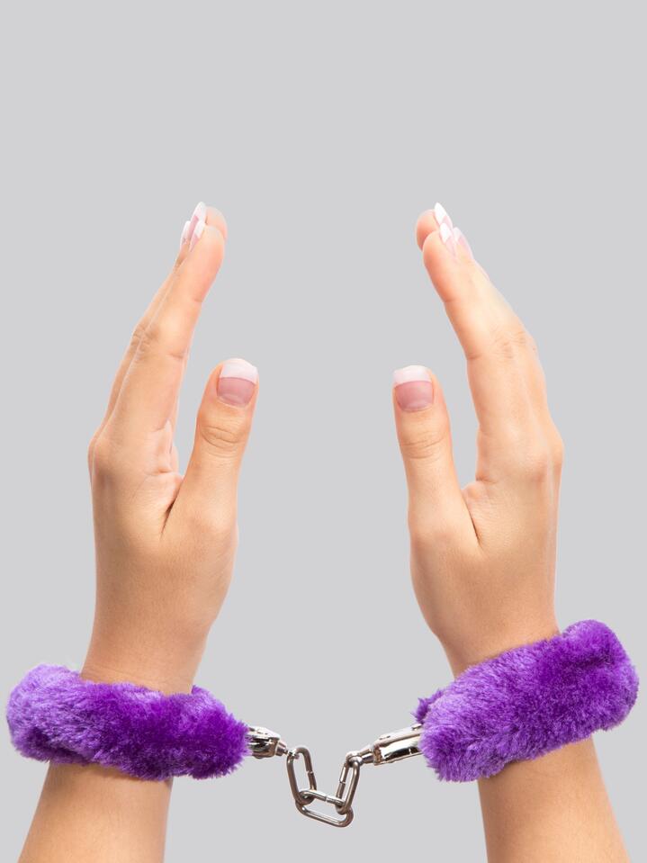 Lovehoney Purple Furry Handcuffs - Purple