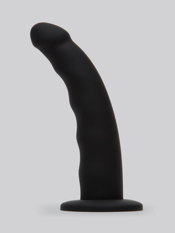 Lovehoney Sensual Waves Silicone Suction Cup Dildo 7 Inch - Black