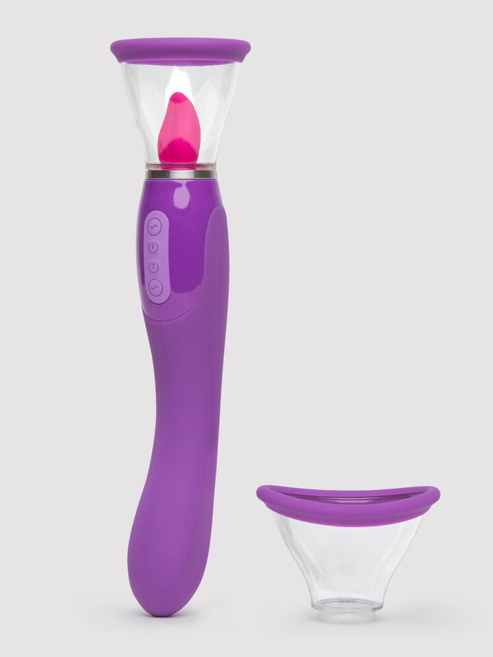 Fantasy for Her Vibrating Pussy Pump and Tongue Vibrator Kit - Purple